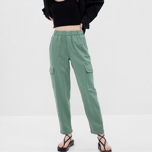 GAP Women's Sage Green Cotton Cargo Pants Mid-rise relaxed fit Small